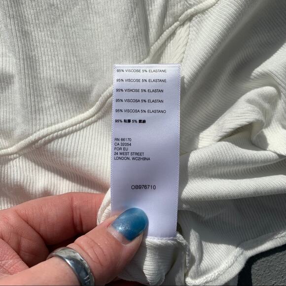 Free People Downtown Girl Cream Tunic Cold Shoulder SMALL - Picture 5 of 8